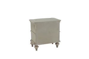 English Elm NIGHTSTAND Champagne Wood Nightstand 28"x17"x28"H – Elegant Vintage Finish, Compact Storage Drawer B089112924