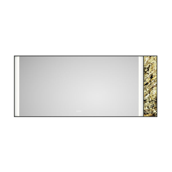 English Elm 84x 36 Inch Backlit Bathroom Mirror Anti-fog Led Vanity Wall Mount Stone Accent W1272103489
