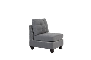 English Elm Modular 3Pc Gray Linen-Like Modular Seating Set For Versatile Comfort In Modern Living Spaces B089S00088