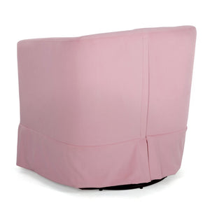 English Elm 27.36" Velvet Swivel Accent Chair with 360 Degree Base for Living Room or Bedroom Pink W680105117