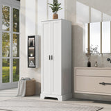 English Elm Storage Cabinet With Two Doors For Bathroom, Office, Adjustable Shelf, Mdf Board, White (Old Sku:Wf302824Aak)