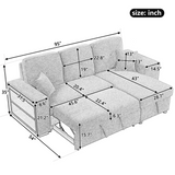 Hearth and Haven Odessa 5 Pieces L-Shaped Sectional Sofa Set with Storage Chaise, 2 Stools and 2 Pillows, Knox Charcoal SG000790AAE