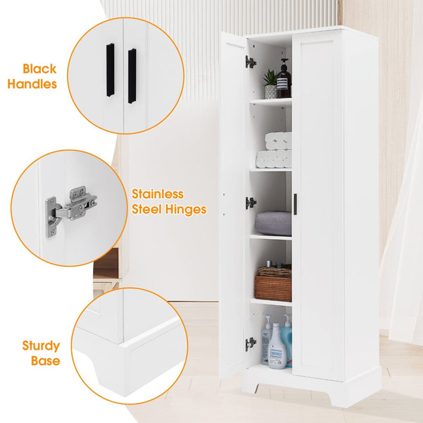 English Elm Storage Cabinet With Two Doors - Modern Mdf Design, Adjustable Shelf, Safe & Stylish For Any Space N725P181207W-GIGA