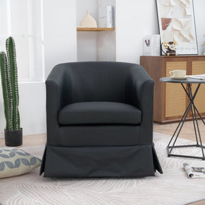 English Elm 27.36" Velvet Swivel Accent Chair with 360 Degree Base for Living Room or Bedroom W680105121
