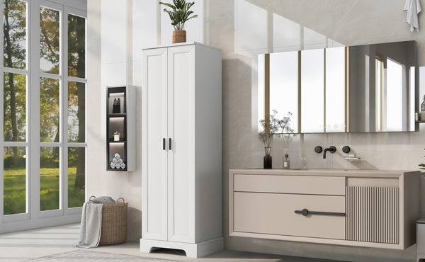 English Elm Storage Cabinet With Two Doors - Modern Mdf Design, Adjustable Shelf, Safe & Stylish For Any Space N725P181207W-GIGA