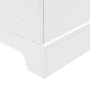 English Elm Storage Cabinet Modern Two-Door MDF Organizer with Adjustable Shelf, Anti-Tip Hardware, Durable Design White N725P331419K