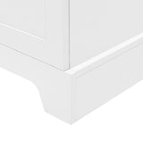 English Elm Storage Cabinet With Two Doors For Bathroom, Office, Adjustable Shelf, Mdf Board, White (Old Sku:Wf302824Aak)