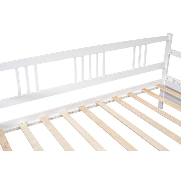 English Elm Twin Pine Wood Daybed with Storage Drawers for Guest or Kids Room Decor WF295029AAK