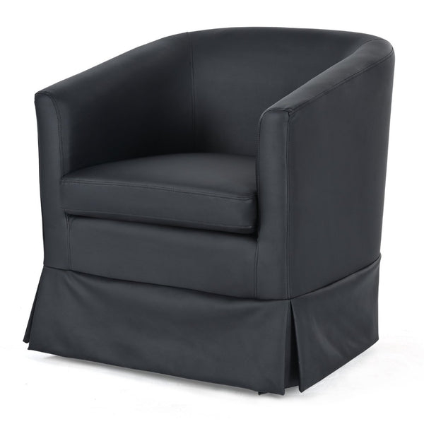 English Elm 27.36" Velvet Swivel Accent Chair with 360 Degree Base for Living Room or Bedroom W680105121