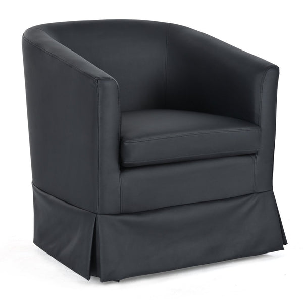 English Elm 27.36" Velvet Swivel Accent Chair with 360 Degree Base for Living Room or Bedroom W680105121