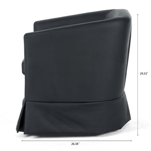 English Elm 27.36" Velvet Swivel Accent Chair with 360 Degree Base for Living Room or Bedroom W680105121