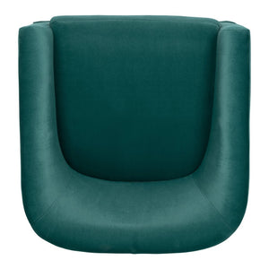 English Elm 27.36" Velvet Swivel Accent Chair with 360 Degree Base for Living Room or Bedroom Green W680105118