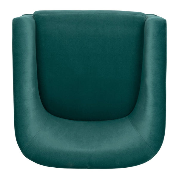 English Elm 27.36" Velvet Swivel Accent Chair with 360 Degree Base for Living Room or Bedroom Green W680105118