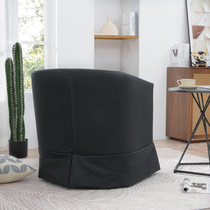 English Elm 27.36" Velvet Swivel Accent Chair with 360 Degree Base for Living Room or Bedroom W680105121