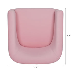 English Elm 27.36" Velvet Swivel Accent Chair with 360 Degree Base for Living Room or Bedroom Pink W680105117