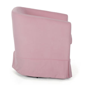 English Elm 27.36" Velvet Swivel Accent Chair with 360 Degree Base for Living Room or Bedroom Pink W680105117
