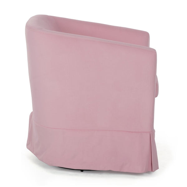 English Elm 27.36" Velvet Swivel Accent Chair with 360 Degree Base for Living Room or Bedroom Pink W680105117