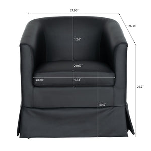 English Elm 27.36" Velvet Swivel Accent Chair with 360 Degree Base for Living Room or Bedroom W680105121