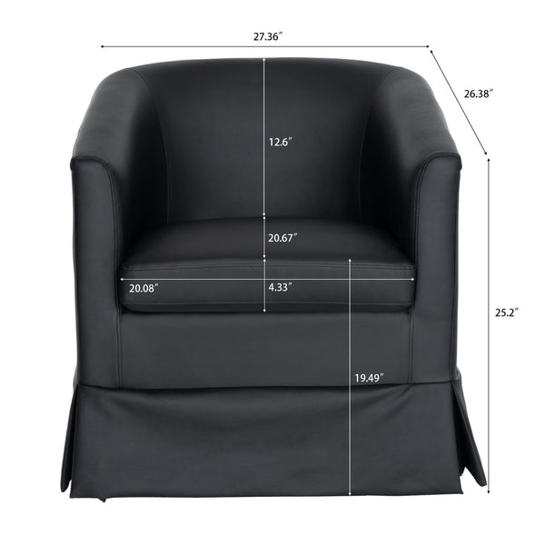English Elm 27.36" Velvet Swivel Accent Chair with 360 Degree Base for Living Room or Bedroom W680105121