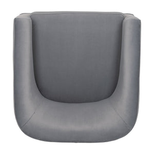 English Elm 27.36" Velvet Swivel Accent Chair with 360 Degree Base for Living Room or Bedroom Gray W680105116
