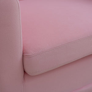 English Elm 27.36" Velvet Swivel Accent Chair with 360 Degree Base for Living Room or Bedroom Pink W680105117