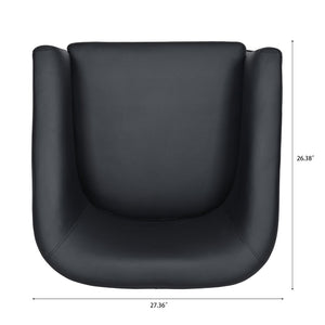 English Elm 27.36" Velvet Swivel Accent Chair with 360 Degree Base for Living Room or Bedroom W680105121