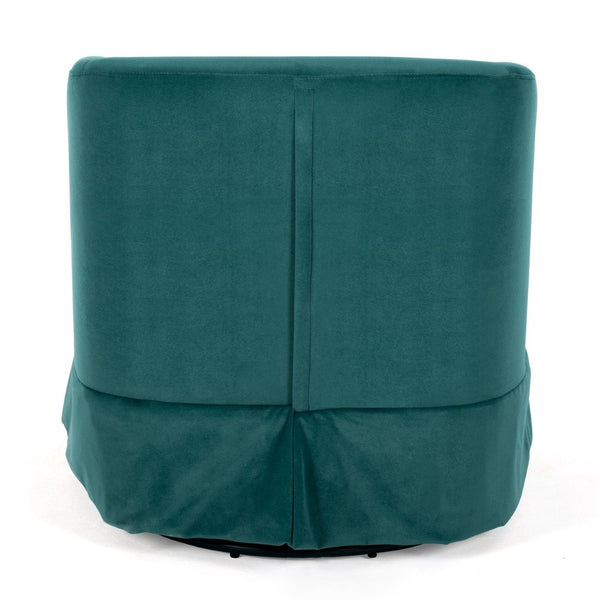English Elm 27.36" Velvet Swivel Accent Chair with 360 Degree Base for Living Room or Bedroom Green W680105118