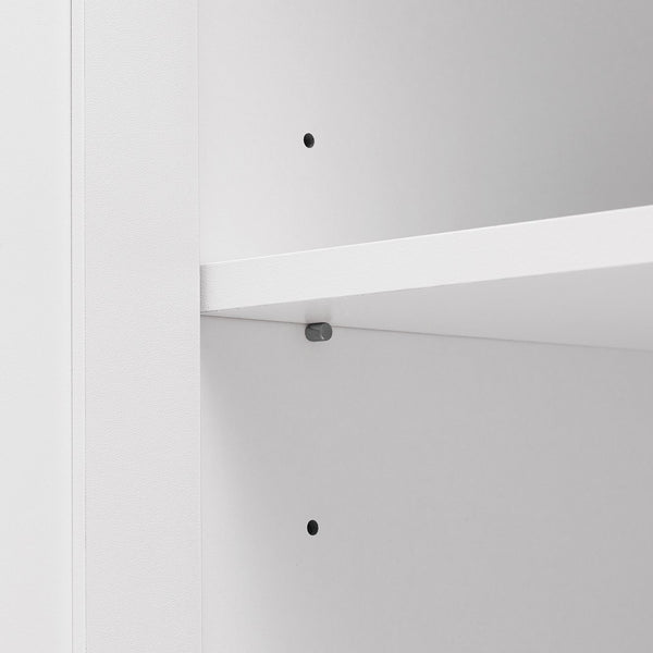 English Elm Storage Cabinet Modern Two-Door MDF Organizer with Adjustable Shelf, Anti-Tip Hardware, Durable Design White N725P331419K