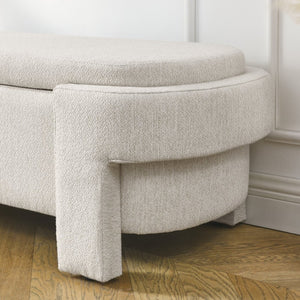 English Elm Chenille Upholstered Storage Bench Lift Top Hidden Compartment Entryway Bedroom Seat Beige W48790040