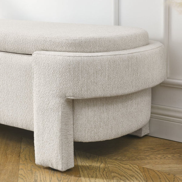English Elm Chenille Upholstered Storage Bench Lift Top Hidden Compartment Entryway Bedroom Seat Beige W48790040