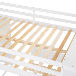 English Elm Full Twin Loft Bed with Desk Wardrobe and Shelving Kids Bedroom Espresso Wood LT000821AAK