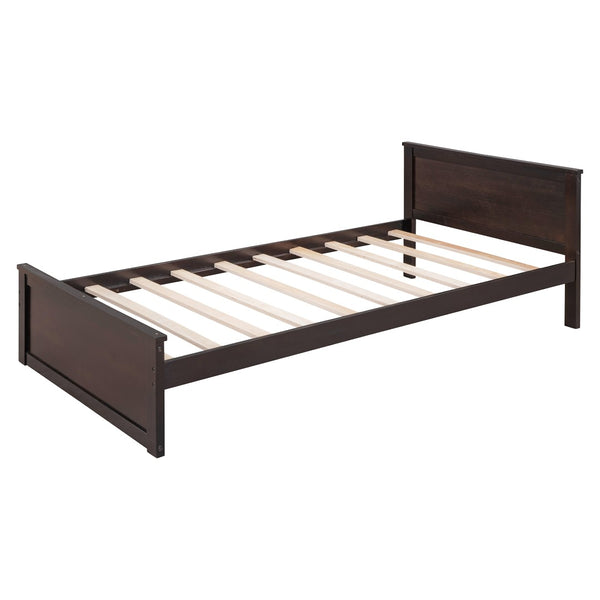 English Elm Full Twin Loft Bed with Desk Wardrobe and Shelving Kids Bedroom Espresso Wood LT000821AAP