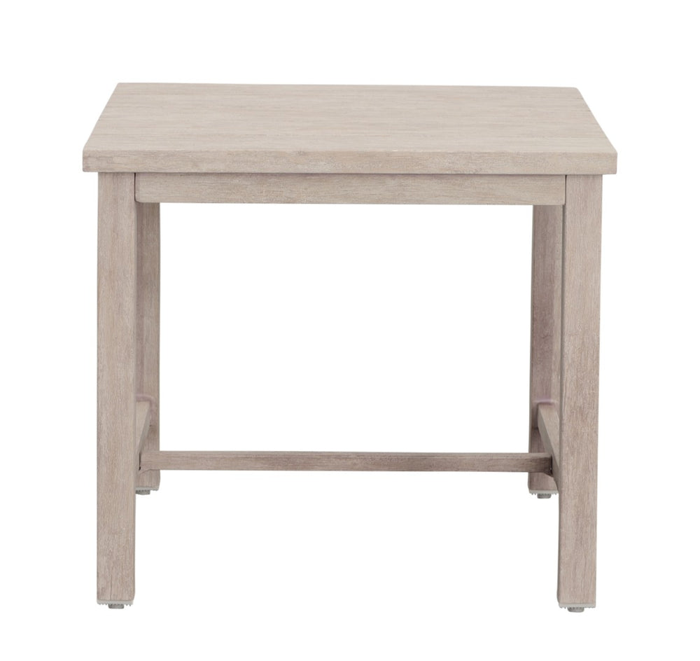 English Elm Steve Silver - Durable Outdoor End Table - Weather-Resistant Aluminum, Coastal Style, Adjustable Levelers, Low-Maintenance B081110057-GIGA
