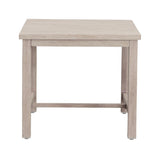 English Elm Steve Silver - Durable Outdoor End Table - Solid Aluminum Construction, Whitewashed Birch Look - Natural Charm, Adjustable Levelers