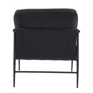 English Elm Leisure Accent Chair Solid Wood Frame Ergonomic Backrest Upholstered Fabric Reading Seat W1805106270