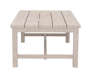 English Elm Steve Silver - Durable Aluminum Coffee Table - Stylish Whitewashed Birch, Weather-Resistant, Lightweight & Easy Care B081110056-GIGA