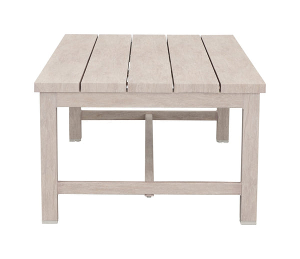 English Elm Steve Silver - Durable Aluminum Coffee Table - Stylish Whitewashed Birch, Weather-Resistant, Lightweight & Easy Care B081110056-GIGA
