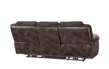 English Elm Steve Silver - Transitional Dual-Power Leather Loveseat - Reclining Seats, Top Grain Leather, High-Leg Design - Compact And Comfortable