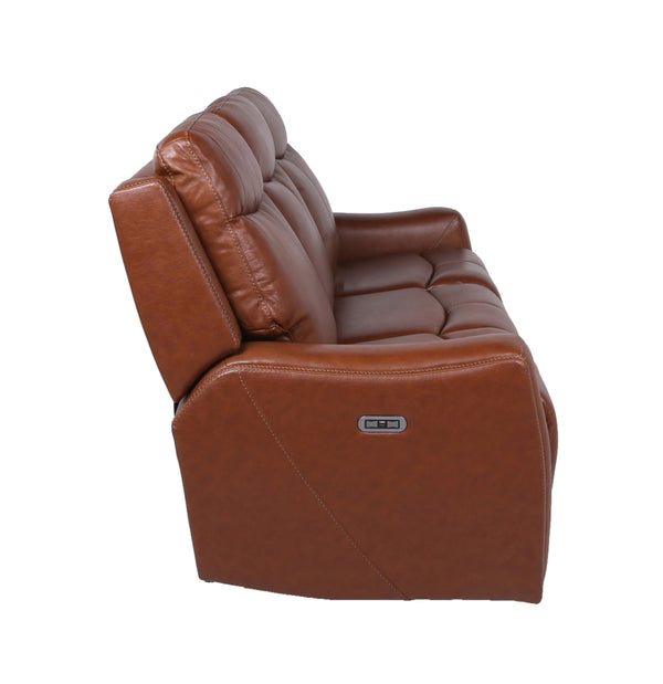 English Elm Steve Silver - Contemporary Top-Grain Leather Motion Set in Red with Power Headrest, Footrest, USB Charging, Luxe Comfort B081107755