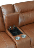 English Elm Steve Silver - Leather Sectional Collection - Whiskey Coach Top-Grain Leather - Style And Spacious Seating