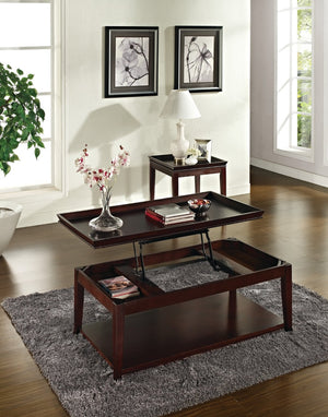 English Elm Steve Silver - Contemporary Cherry End Table - Stylish Tray Top, Sturdy Wood Construction, Perfect For Any Space B081110008-GIGA