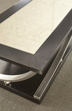 Steve Silver Contemporary Occasional Tables - Bold Style, Soft Shapes, Crackled Glass Tops - Merlot Cherry Finish