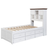 Wyatt Captain Bookcase Bed with Trundle