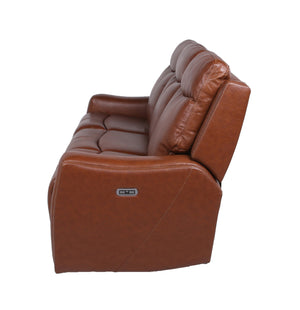 English Elm Steve Silver - Contemporary Top-Grain Leather Motion Set in Red with Power Headrest, Footrest, USB Charging, Luxe Comfort B081107755