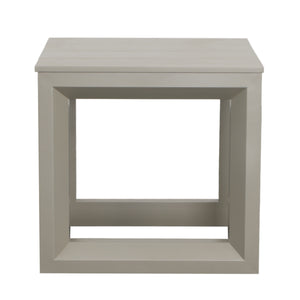 English Elm Steve Silver - Versatile Patio End Table in Tan - Modern Geometric Design, Rustproof Aluminum, Weather & Scratch Guard B081110062