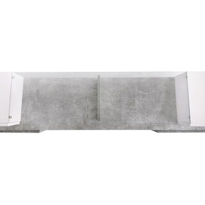 English Elm On-trend Gloss Grey Entertainment Center Led Glass Shelves Modern Living Room Storage SD000016AAE