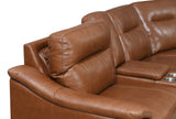 English Elm Steve Silver - Leather Sectional Collection - Whiskey Coach Top-Grain Leather - Style And Spacious Seating