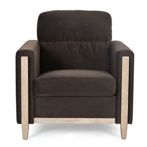 English Elm 1 Seat Pu Leather Accent Sofa with Pocket Spring Foam Cushion for Living Room W680106031