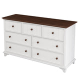 Hearth and Haven Wooden Captain Seven-Drawer Dresser For Bedroom, Living Room, Kids' Room WF317050AAK