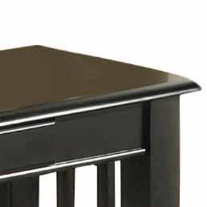 English Elm Steve Silver - Cassidy Ebony Sofa Table with Lattice Ends & Brushed Nickel Hardware, Solid Wood, 58.5"L Storage B081109988